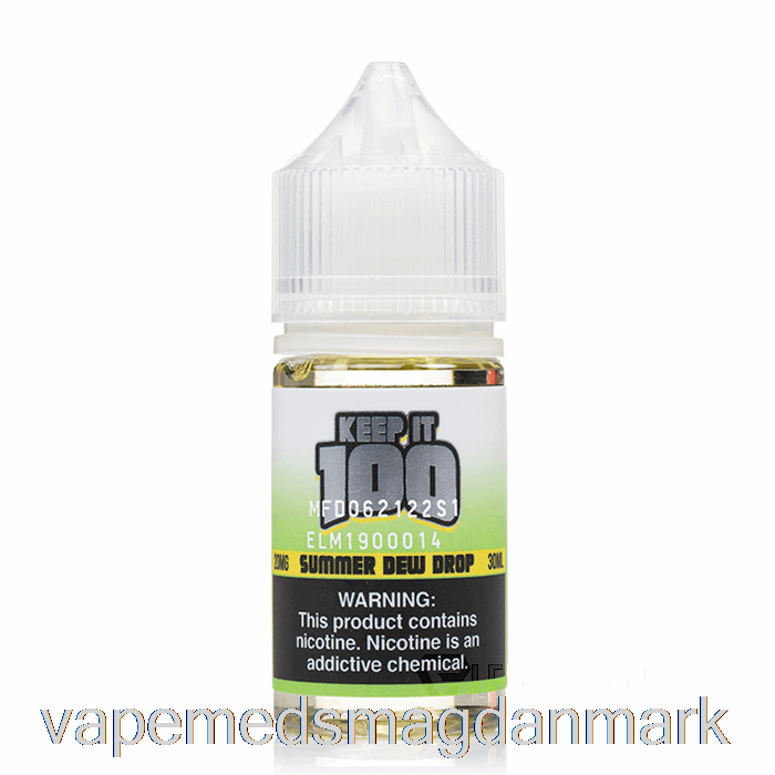 Vape Uden Nikotin Sommerdugdråbe - Se Det 100 Salt - 30ml 50mg